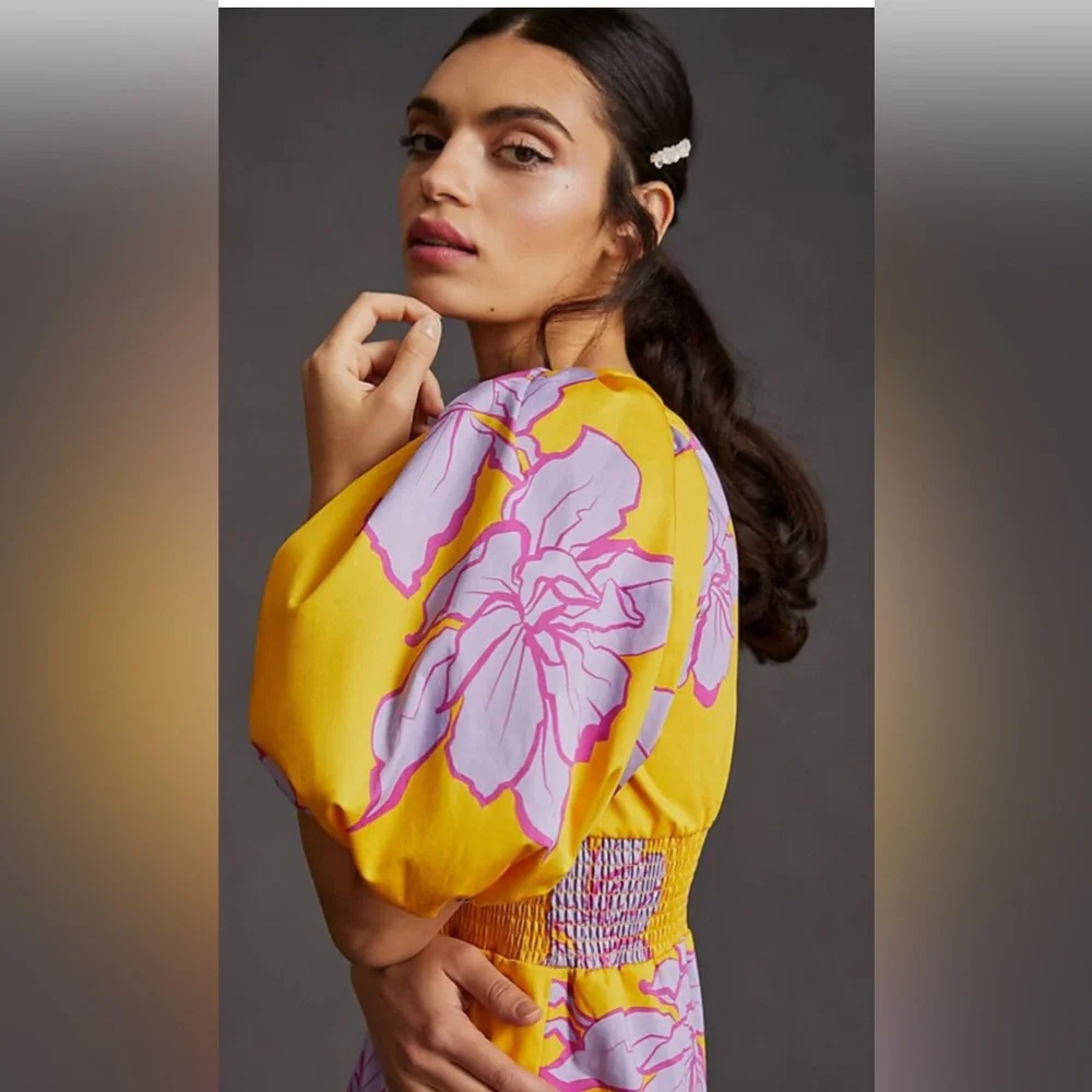Hutch Floral Puff Sleeve Jumpsuit - Picture 3 of 4